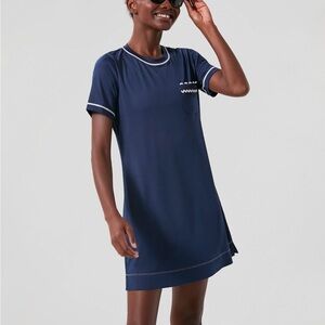 TNUCK SPORT - Navy and White Ric Rac Robin Sport Dress